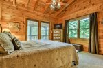 Upper King master with TV, private bath and private deck